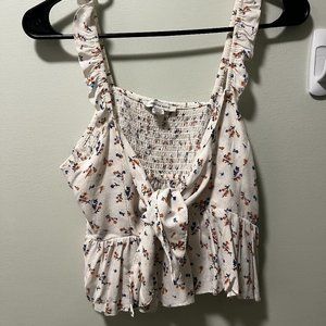 American Eagle Cropped Floral Tank